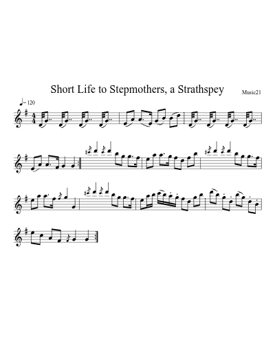 Short Life to Stepmothers, a Strathspey preview