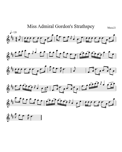 Miss Admiral Gordon's Strathspey