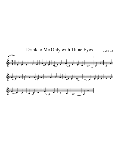 Drink to Me Only with Thine Eyes preview