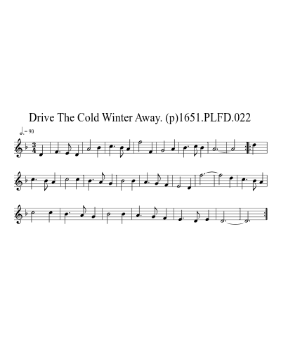 Drive The Cold Winter Away. (p)1651.PLFD.022 sheet music preview