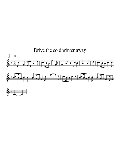 Drive The Cold Winter Away (Version 7) sheet music preview