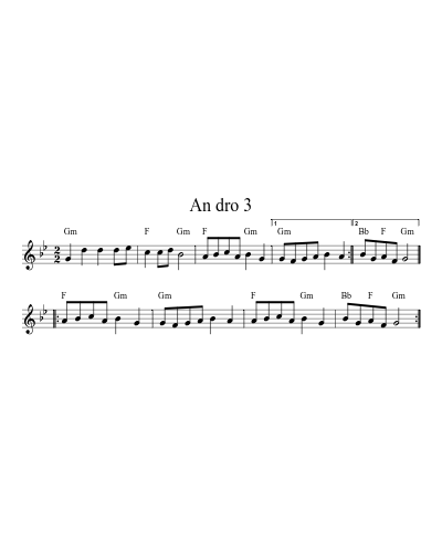 An dro 3 (Version 4) sheet music preview