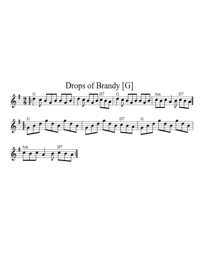 Drops of Brandy   [G] (Version 2)