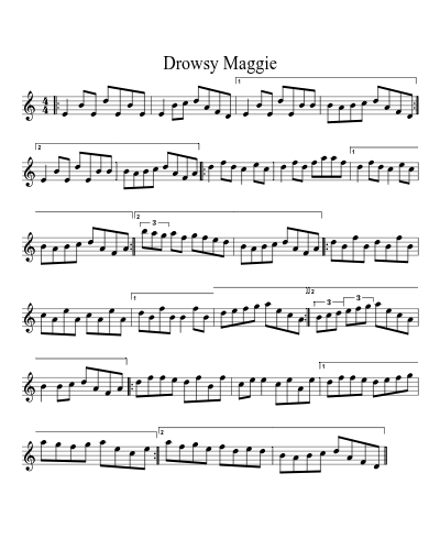 Drowsy Maggie (Version 11) sheet music preview