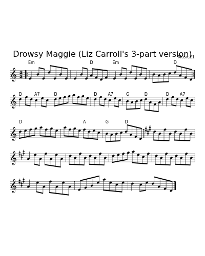 Drowsy Maggie (Liz Carroll's 3-part version) (Version 2)