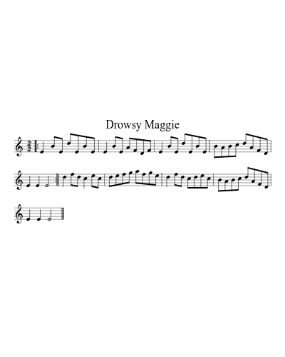 Drowsy Maggie (Version 25) sheet music preview