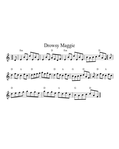 Drowsy Maggie (Version 30) sheet music preview