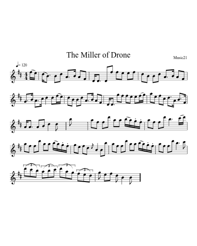 The Miller of Drone sheet music preview