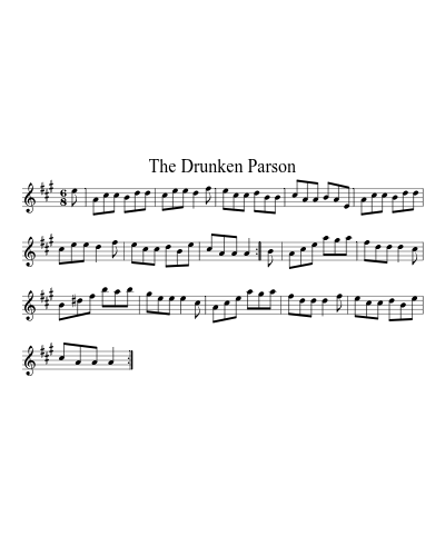 The Drunken Parson (Version 5) sheet music preview