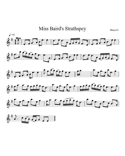 Miss Baird's Strathspey preview