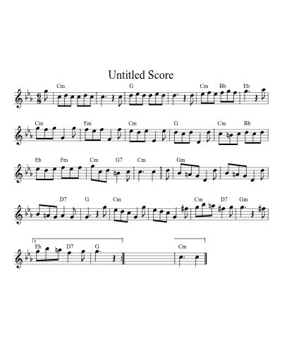 Dublin Bay Cm Dm 24 4 sheet music preview