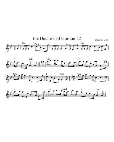 the Duchess of Gordon #2 sheet music preview