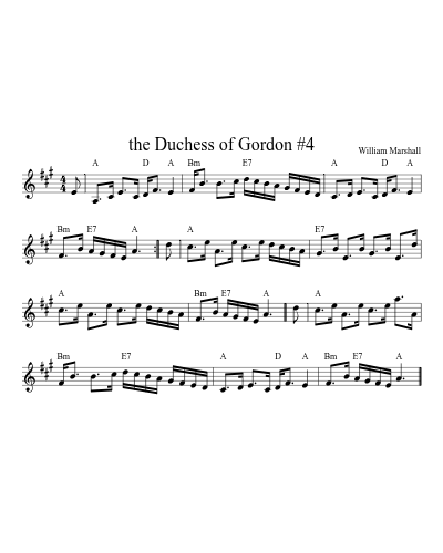 the Duchess of Gordon #4 sheet music preview