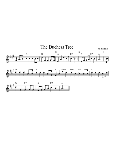 The Duchess Tree (Version 2) sheet music preview