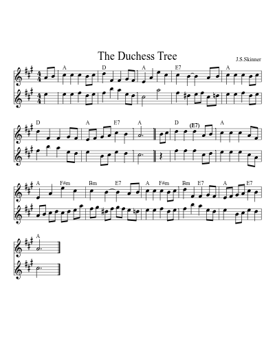 The Duchess Tree (Version 5) sheet music preview