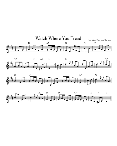 Watch Where You Tread (Version 2)