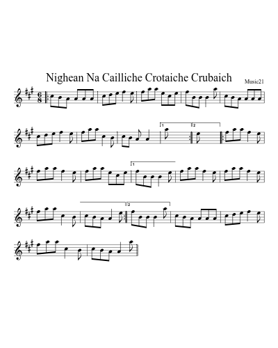 Nighean Na Cailliche Crotaiche Crubaich