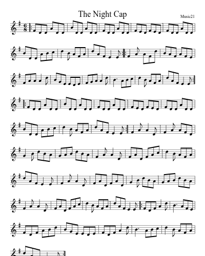 The Night Cap sheet music preview