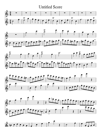 Untitled (Duetsonata 3 C) sheet music preview