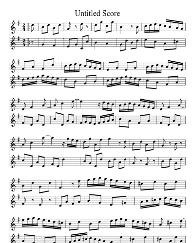Untitled (Duetsonata 3 G) (#24511) sheet music preview