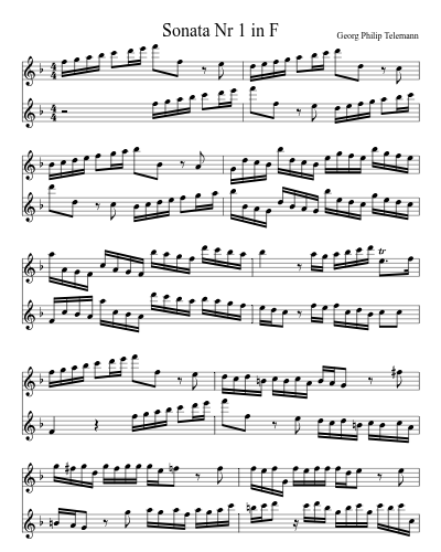 Sonata Nr 1 in F (Duet Sonata 1 F) preview
