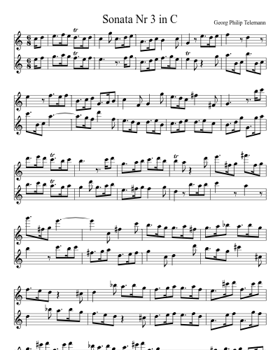 Sonata Nr 3 in C (Duet Sonata 3 C) preview