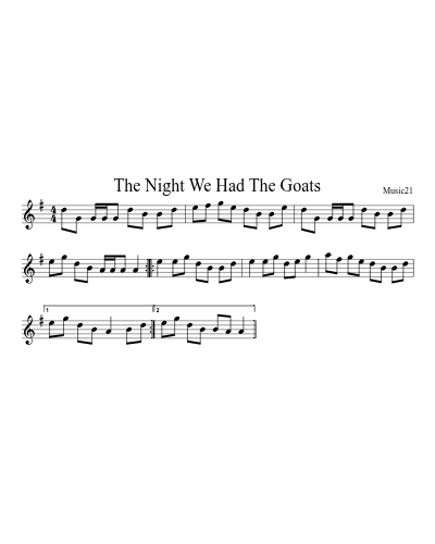 The Night We Had The Goats