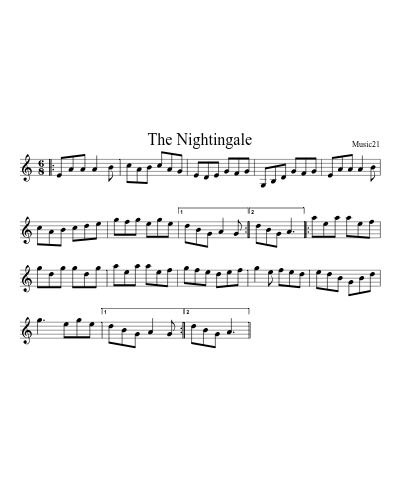 The Nightingale sheet music preview