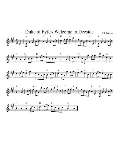 Duke of Fyfe's Welcome to Deeside (Version 2)