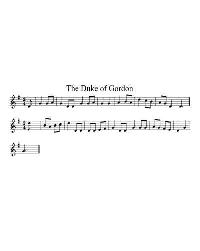 The Duke of Gordon sheet music preview