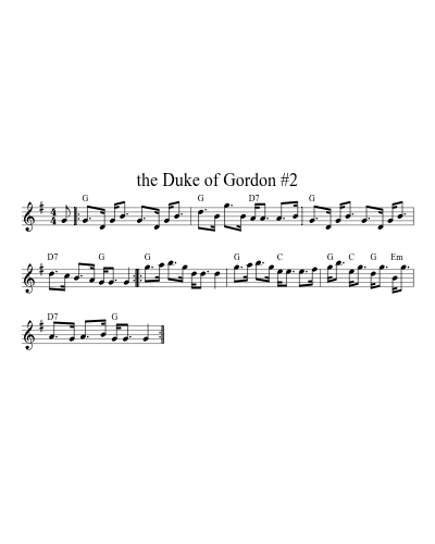 the Duke of Gordon #2 sheet music preview