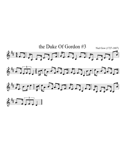 the Duke Of Gordon #3 sheet music preview