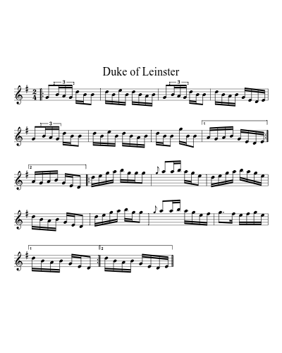 Duke of Leinster sheet music preview