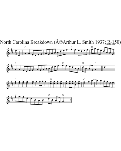 North Carolina Breakdown (Â©Arthur L. Smith 1937; R-150) preview