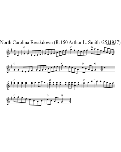 North Carolina Breakdown (R-150 Arthur L. Smith \2511937) preview