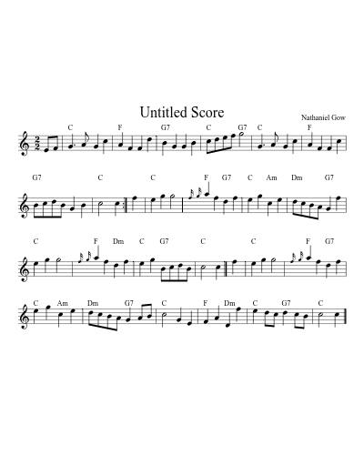 Duke Of Perth2 (Version 3) sheet music preview