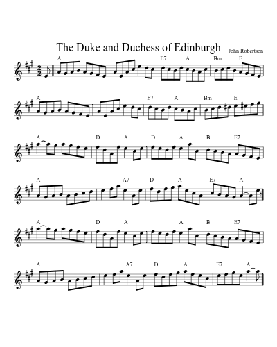 The Duke and Duchess of Edinburgh sheet music preview