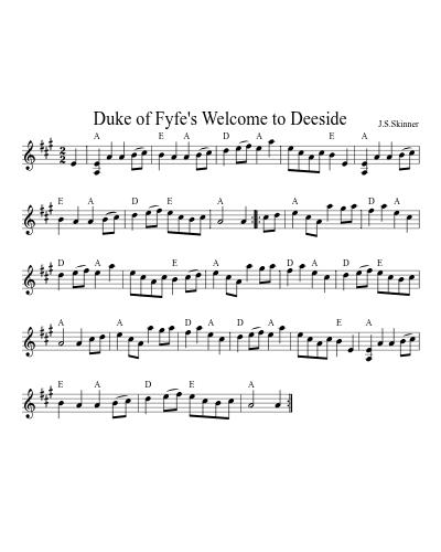 Duke of Fyfe's Welcome to Deeside (Version 3)