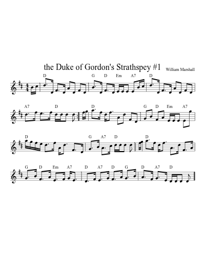 the Duke of Gordon's Strathspey #1 (Version 3)