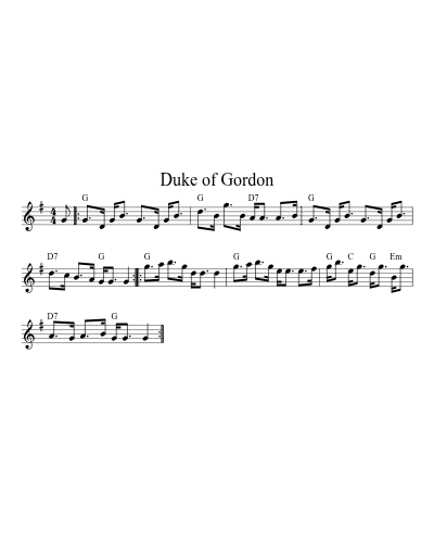 Duke of Gordon (Version 2)