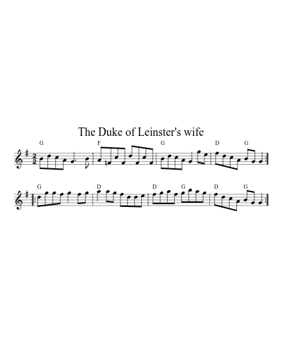 The Duke of Leinster's wife (Version 2) sheet music preview