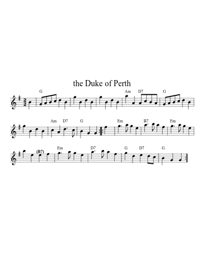 the Duke of Perth (Version 3) sheet music preview