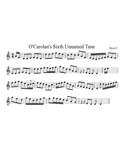 O'Carolan's Sixth Unnamed Tune preview