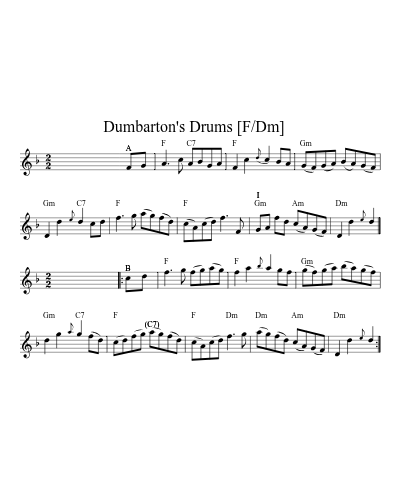 Dumbarton's Drums    (G/Em) (Version 4)