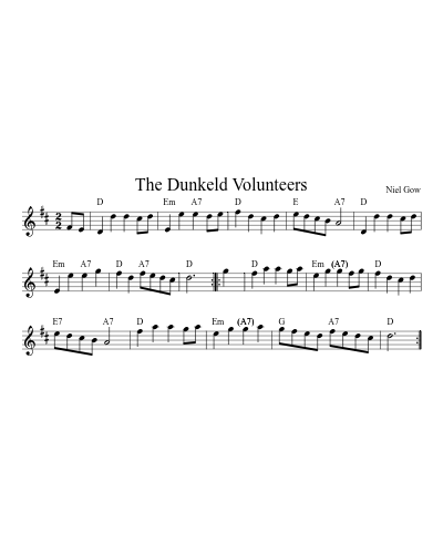The Dunkeld Volunteers sheet music preview