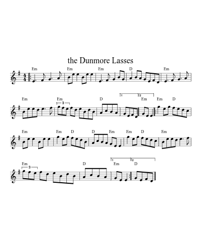 The Dunmore lasses (Version 2)