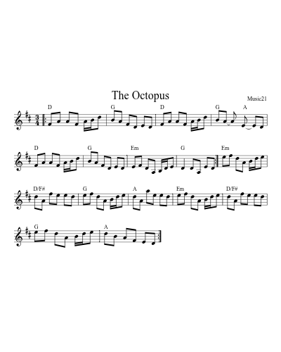 The Octopus sheet music preview