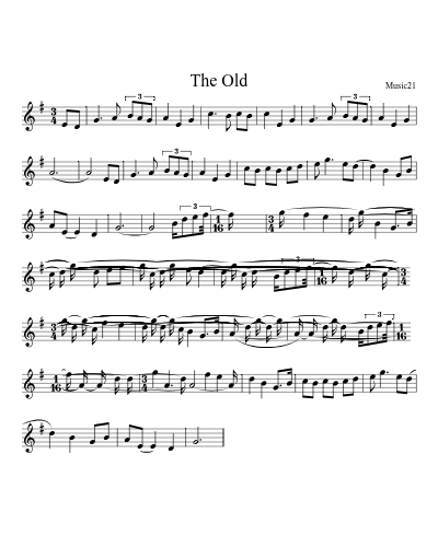 The Old sheet music preview