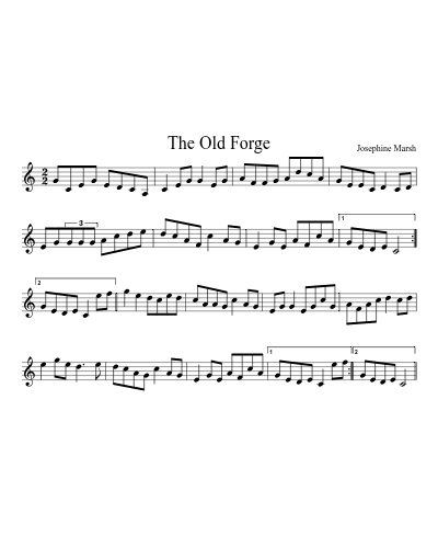 The Old Forge sheet music preview