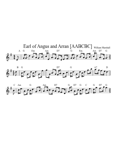 Earl of Angus and Arran [AABCBC] (Version 2)